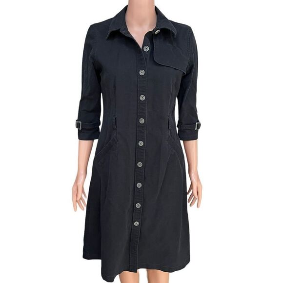 Isaac Mizrahi for Target vintage Shirt Dress Size L Trench Belted Button Down - Picture 1 of 7